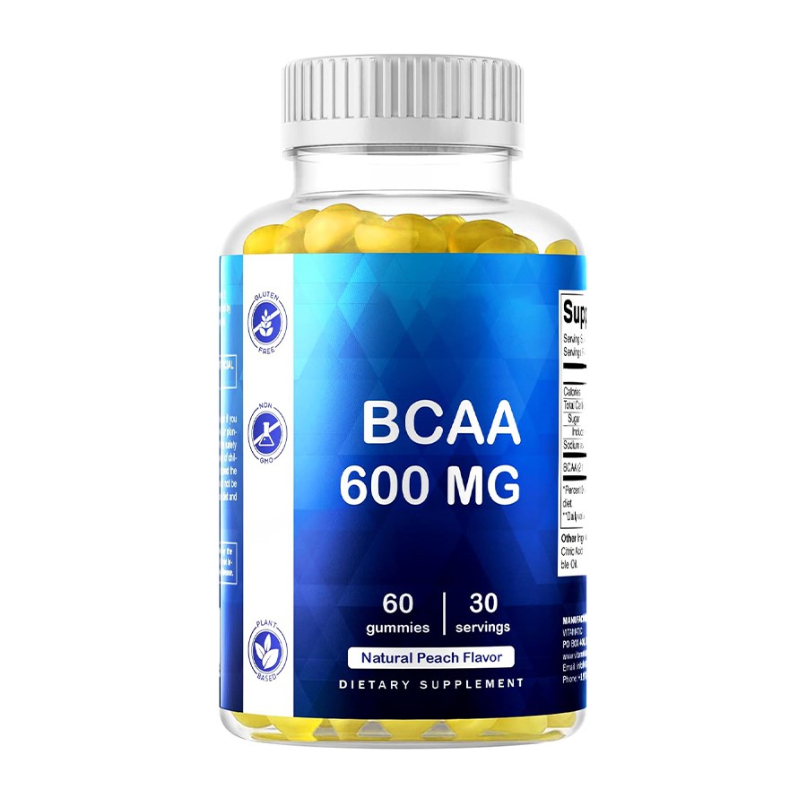 BCAA 600 mg parhez gigumia tabiiy mushaklarni tiklash va faol turmush tarzi uchun energiya ta'minoti