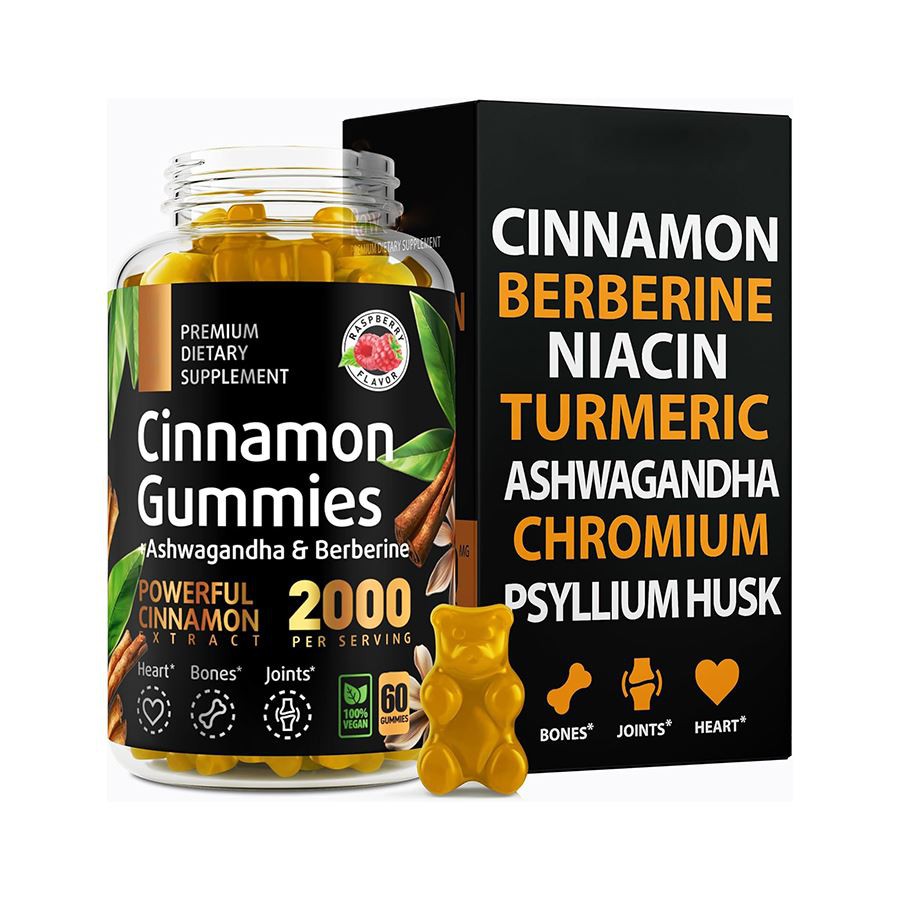 Premium Cinnamon Gammies Vibratli hayot uchun tabiatning qon shakarni qo'llab-quvvatlash