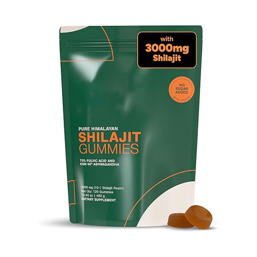 Shilajit gumbyalari KSM 66 Ashwaganha bilan