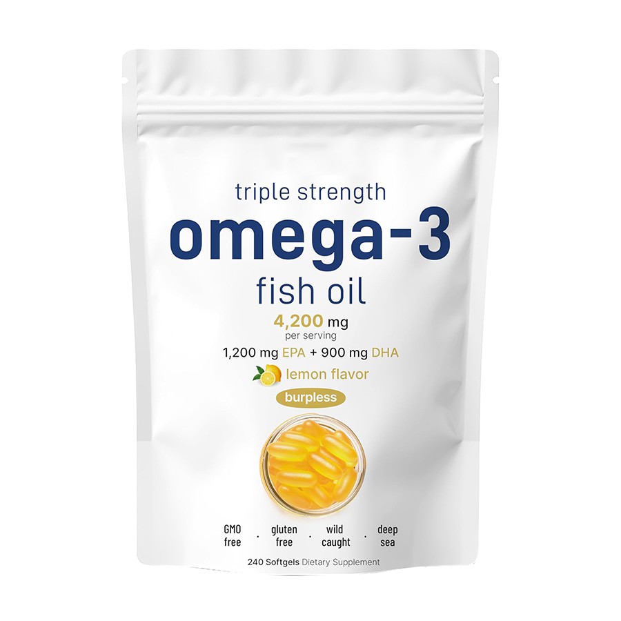 Triple kuchlari Omega 3 Baliq moyi Mikro tarkibi Angels farishtalari
